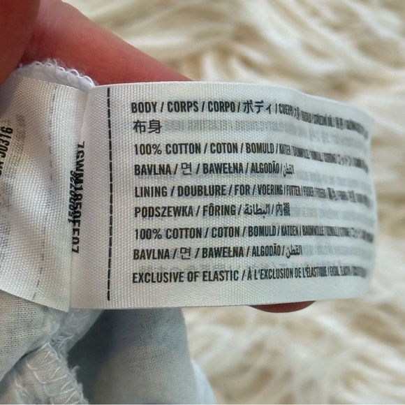 Abercrombie & Fitch Striped Linen Mini Dress SZ XS Tie Front Coastal Aesthetic - Picture 7 of 7